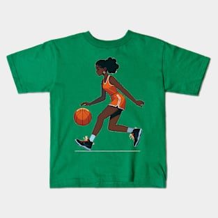 Female basketball player Kids T-Shirt